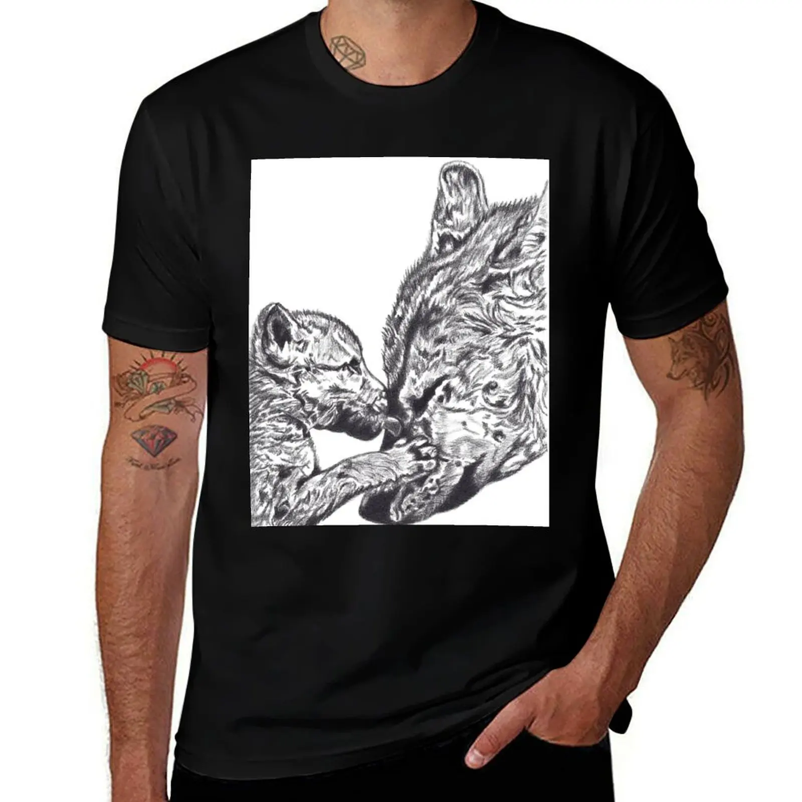 

Wolf Kiss T-Shirt man t shirt cotton t shirt man designer T-Shirt