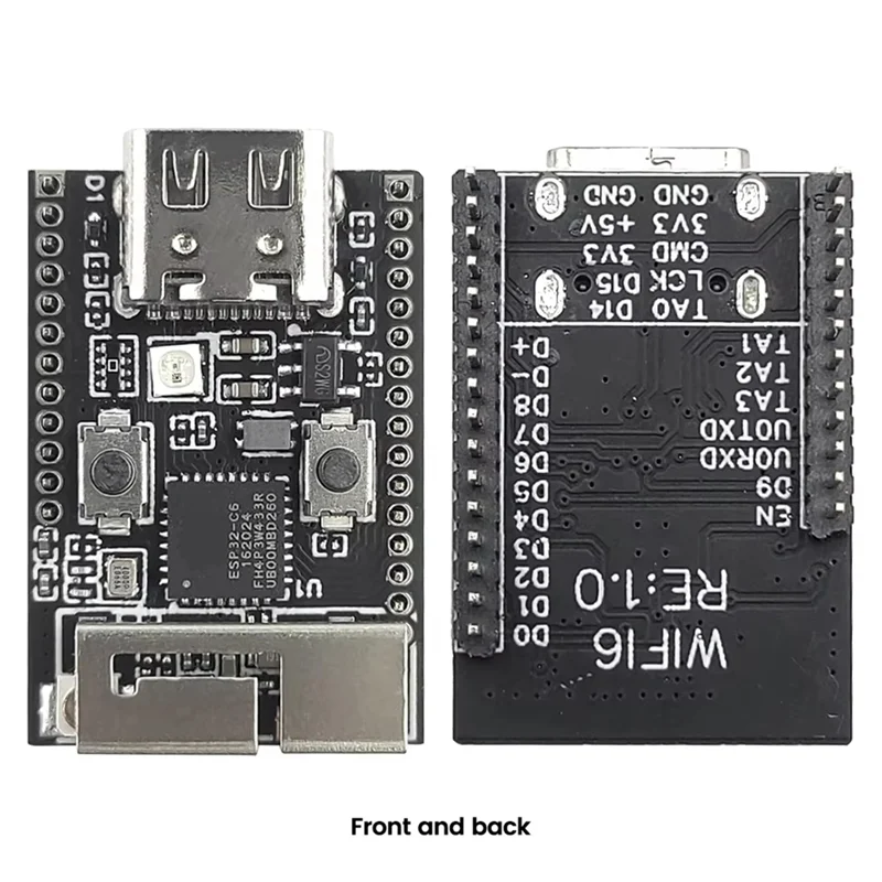 لوحة تطوير A29F-ESP32-C6 مع مذبذب كريستال RGB LED 4 ميجابايت فلاش USB Type-C منفذ RISC-V 32 بت وحدة بلوتوث Wifi6 #2