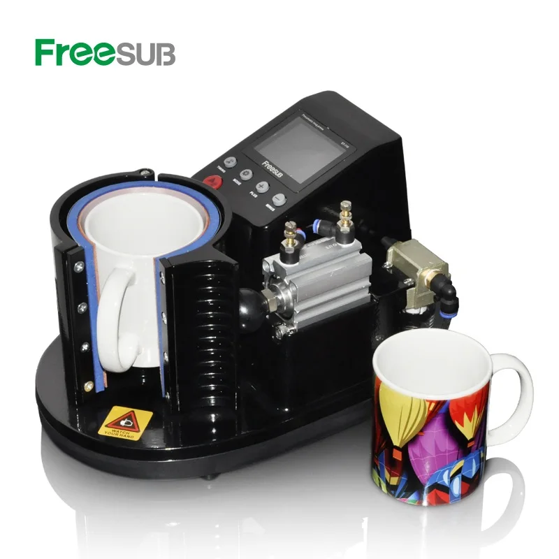 FreeSub 2015 New Arrival Automatic Pneumatic Mug heat Press sublimation printing Machine ST-110