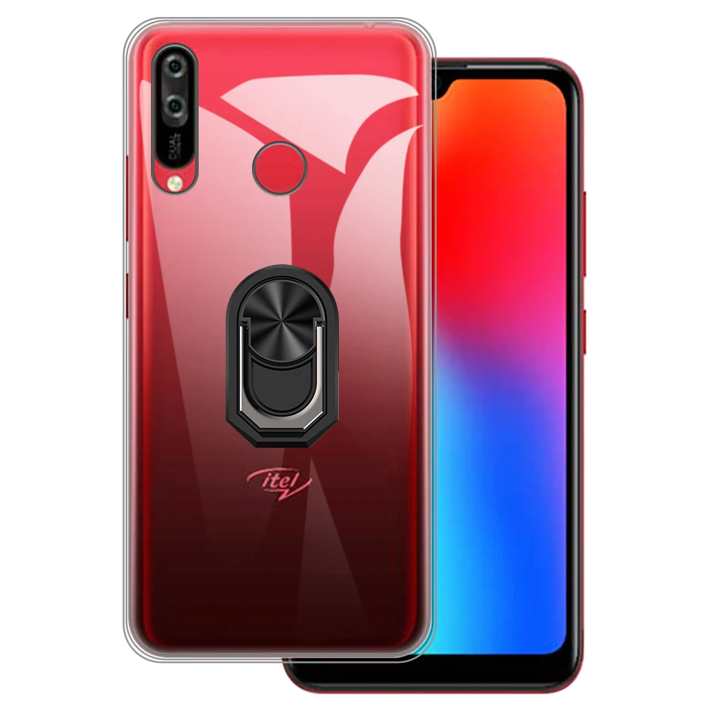 Роскошный противоударный кольцевой держатель для ITEL S15 женский Мягкий Силиконовый ТПУ защитный чехол для ITEL S15 Pro