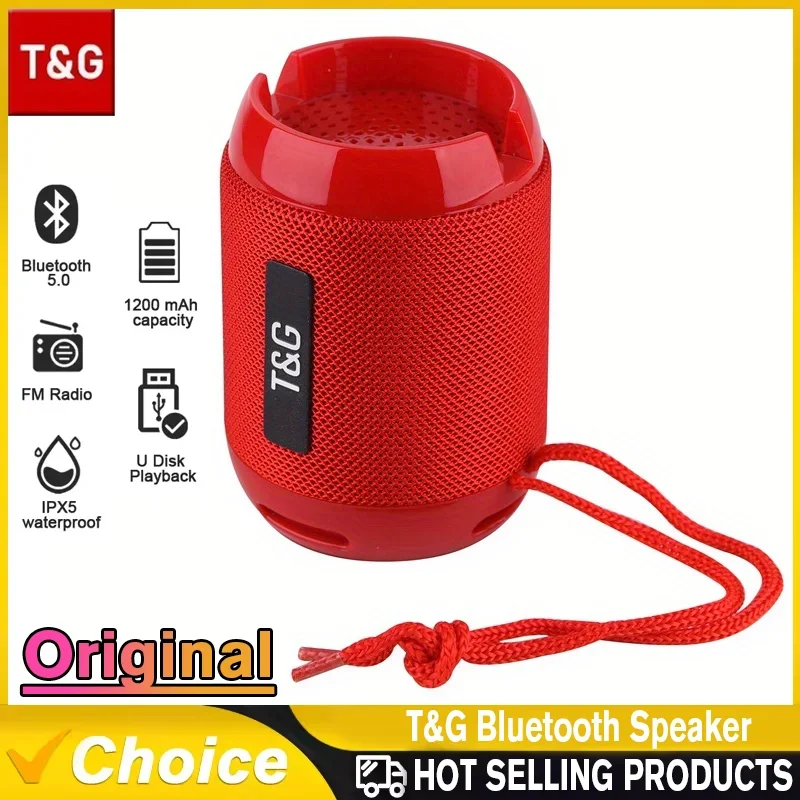 T&G Bluetooth Speaker TG129C TWS Wireless Powerful Box Portable Outdoor Speakers Waterproof Subwoofer 3D Stereo Sound HandsFree