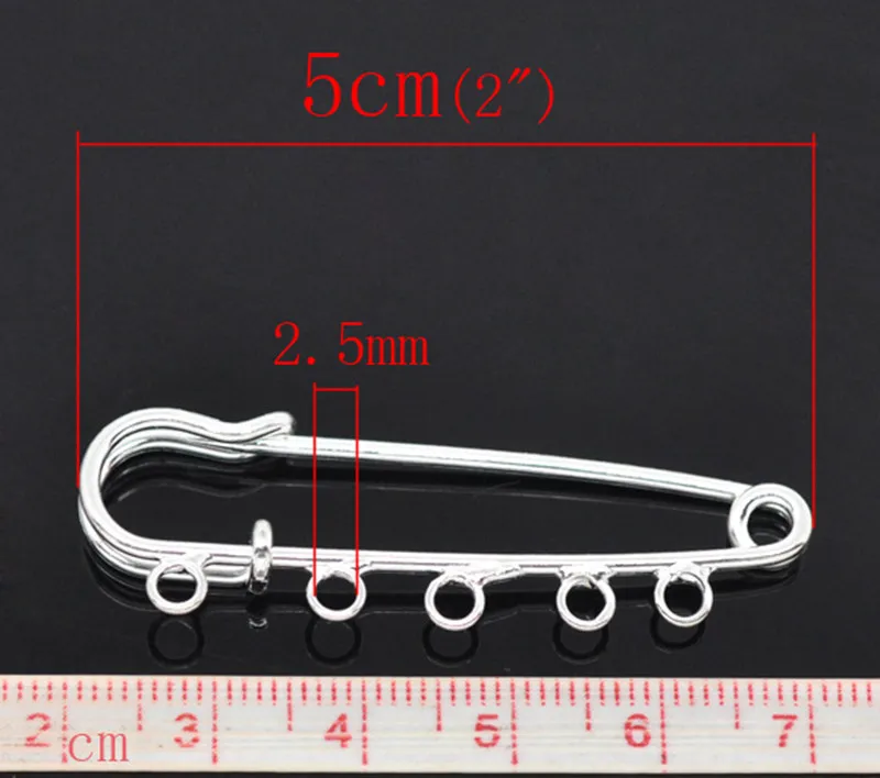 8Seasons Handmade Safety Pin Brooches Connectors 3/5/9 Holes Fastening Sewing DIY Making Dress Jewelry Gift Findings,10PCs-30PCs