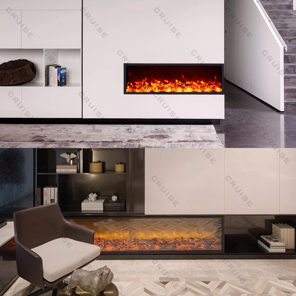 High Simulation Dynamic Flame Environmental Protection Intelligent Remote Control Led 1300mm Electric Fireplace