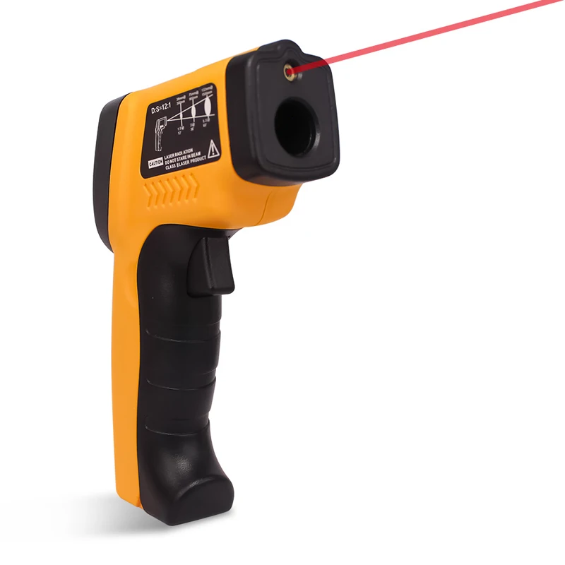 Digital Infrared Thermometer Laser Temperature Meter Non-contact Pyrometer Imager Hygrometer IR Termometro Color LCD Light Alarm
