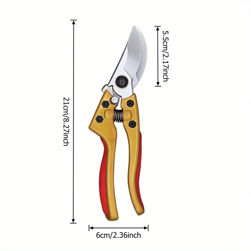 High-Carbon Steel Fruit Tree & Flower Pruning Shears - Durable Industrial Grade, Fruit Branch Scissors, Garden Pruning Tool