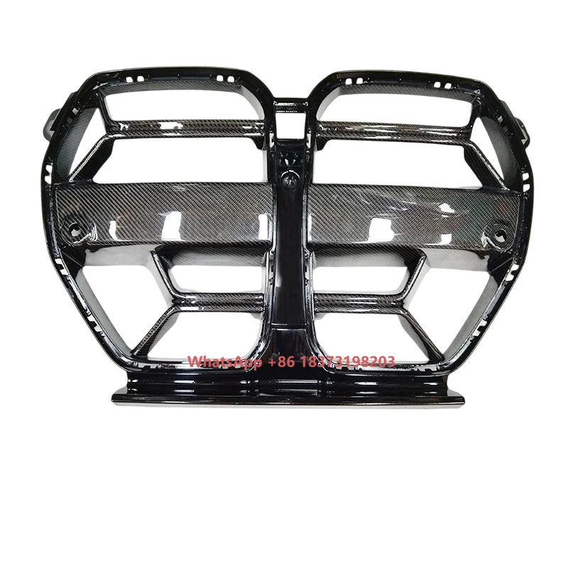 

For M3 G80 M4 G82 Car Grille Real Carbon Fiber Front Bumper Grille Csl Style Car Front Grill