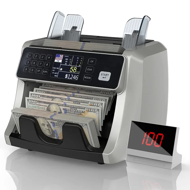 160 Countries Vertical Foreign Currency Counting Machine USD EUR Bank Use Cash Counter Auto Voltage Conversion For Export