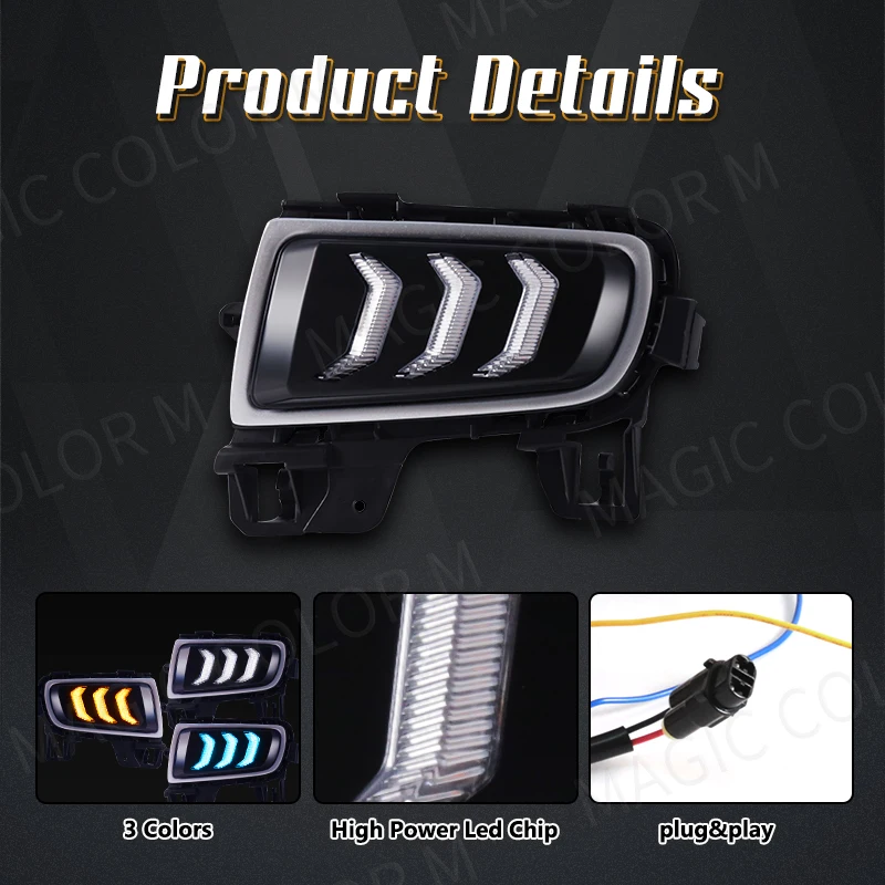 For Mazda 6 2005 2006 2007 2008 2009 DRL Daytime Running Light LED Fog Lamp Turn Signal White Yellow Blue Car Accessories 12V