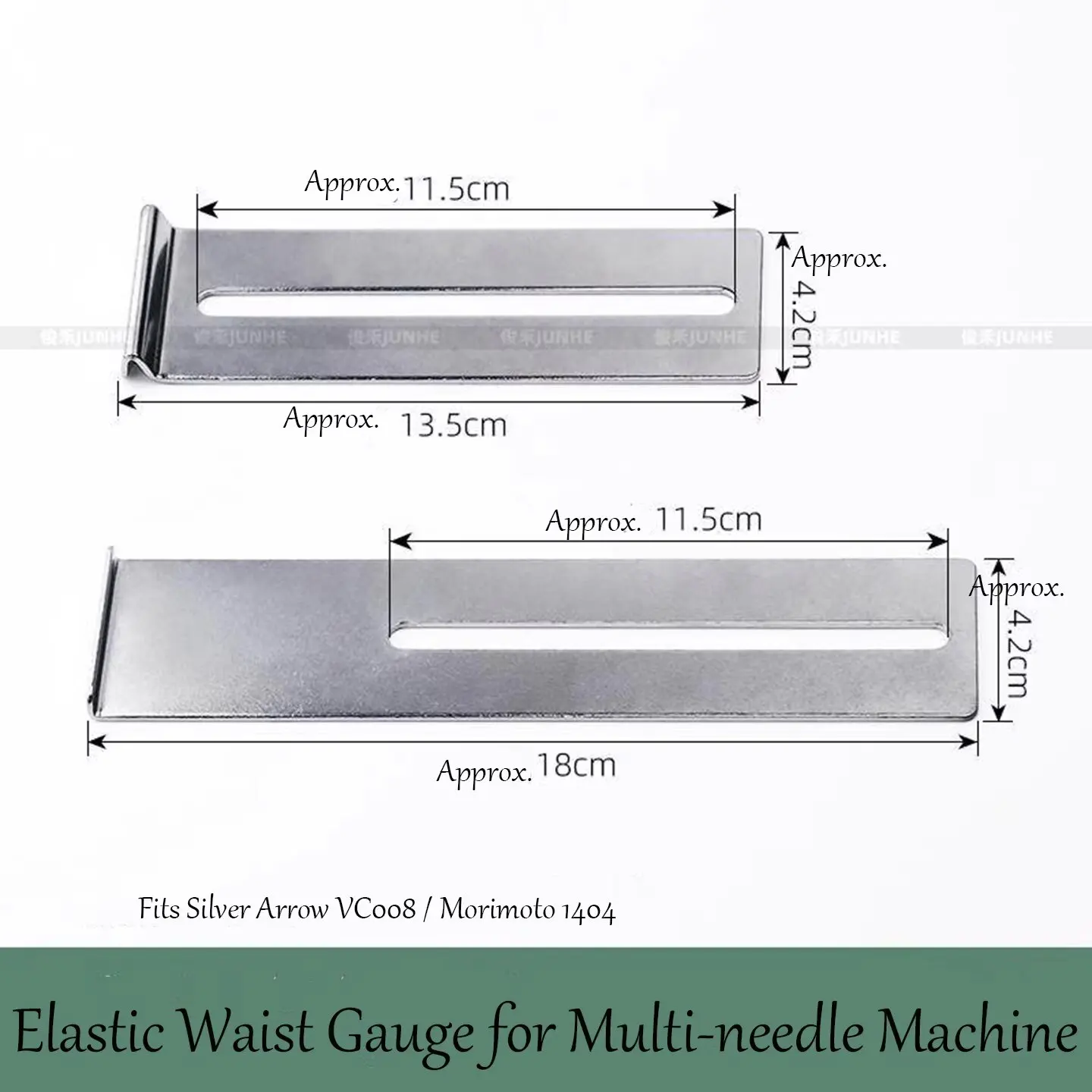 Multi‑needle Sewing Machine Elastic Waist Gauge Elastic Band Guide, Carbon Steel Adjustable Width Gauge Fits Silver Arrow VC008