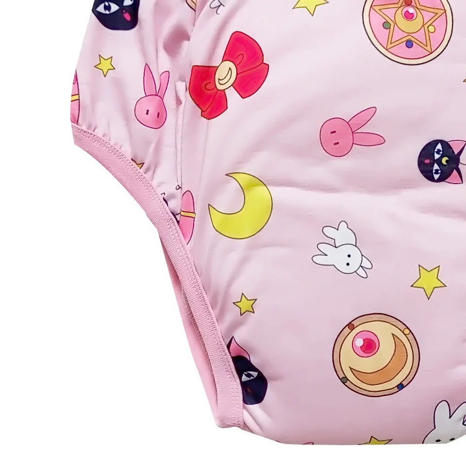 Waterproof Cotton Adult Baby Training Pants Magical girl with bow Reusable Infant Shorts Underweaer Cloth Diapers Panties Nappy