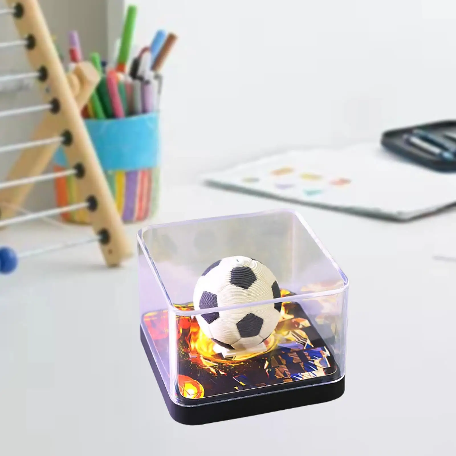 2025 Calendar Memo Pad Creative Soccer Ball Model Notepad Desktop Ornament