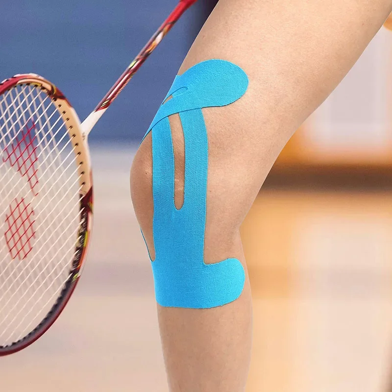 10PCS Kinesiology Tapes for Knees Waterproof & Breathable Sport Tape Elastic Adjustable Knee Elastoplast for Running Gym Hiking