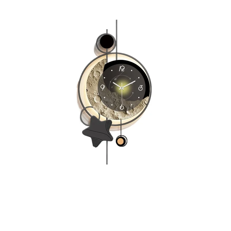 

Light luxury wall clock living room home wall hanging fashion creative atmosphere wall watch modern decoration silent clock