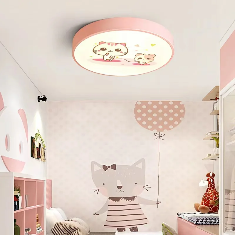 Macaron led luz de teto do bebê menino menina quarto lâmpada bonito cão gato dinossauro girafa baleia dos desenhos animados crianças quarto lâmpada do teto