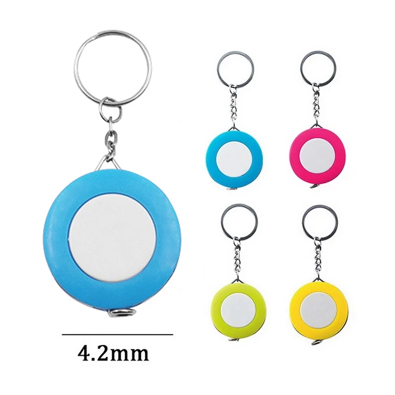 Candy Color Retractable Rolling Ruler Portable Keychain Tape Measure 1.5 Meters Length Clothing Size Sewing Tape Measure Tape