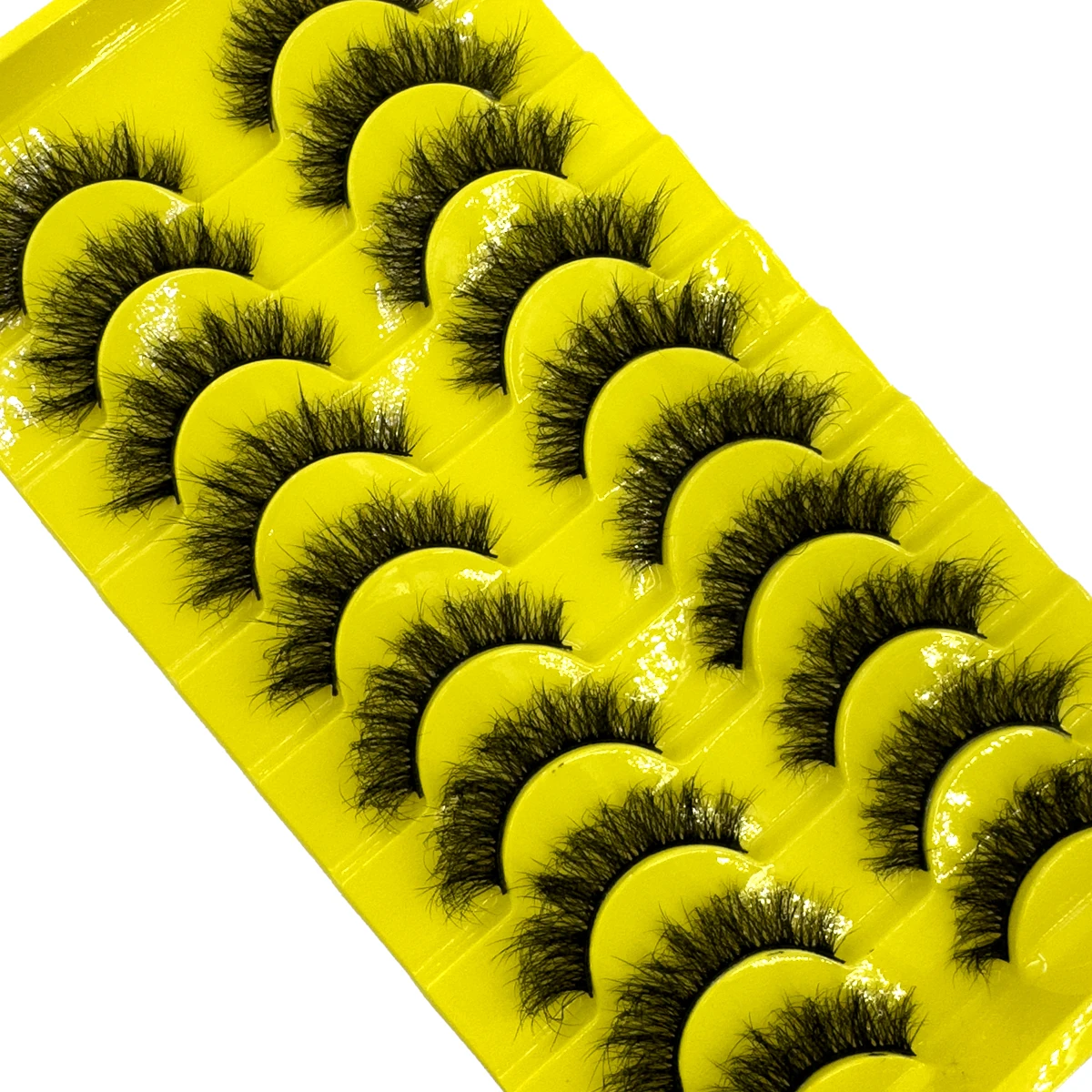 Künstliche Wimpern, flauschig, dramatisch, 3D-gefälschte Nerzwimpern, künstliche Wimpern, Packung mit langen, luxuriösen, lockigen, weichen Streifen, gefälschte Wimpern, 10 Paar Mul