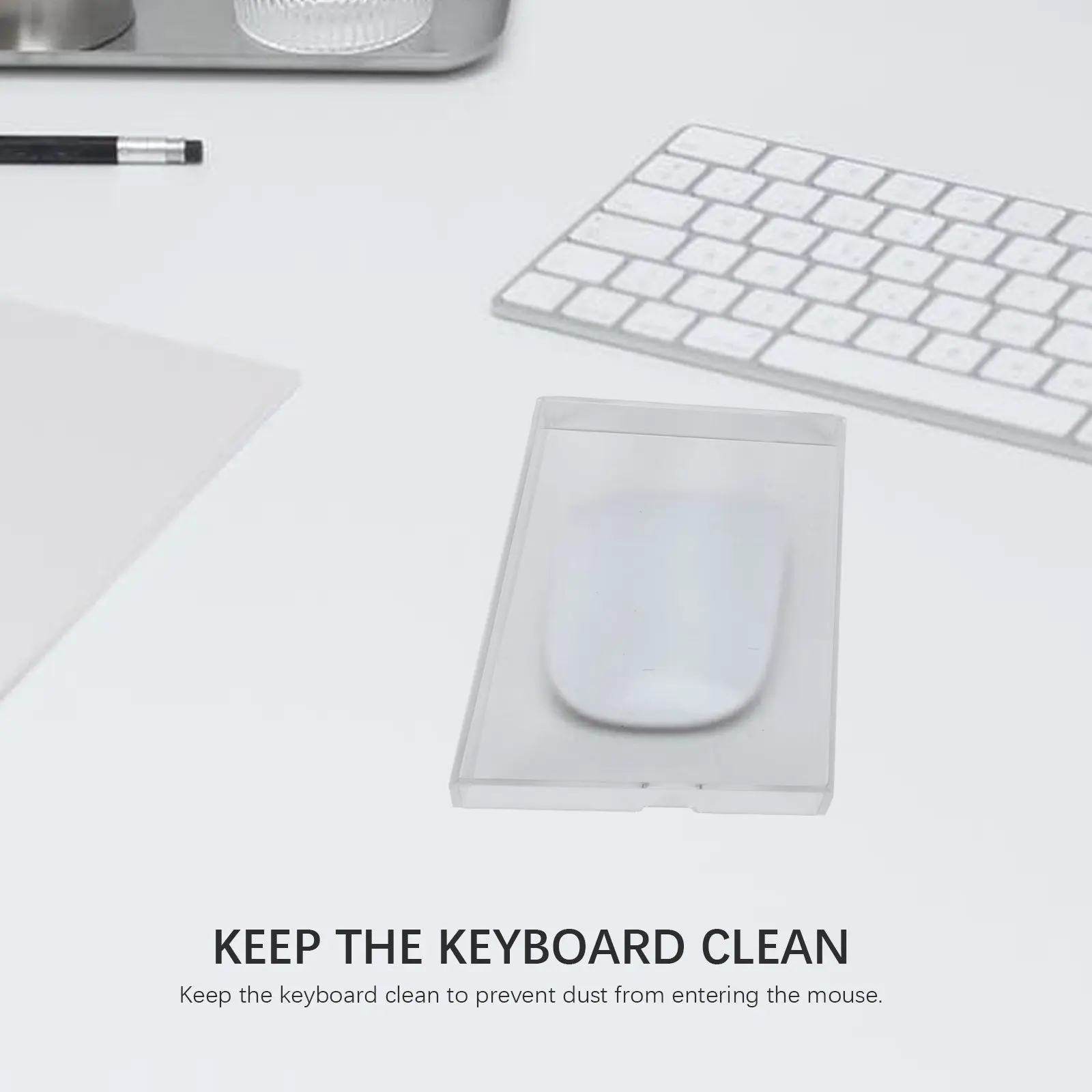 Clear Mouse Protector Acrylic Transparent Cover for Standard Size Mice Dust Water Proof Protective Accessory Gaming Office Home