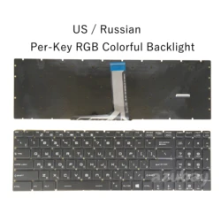 US RU Russian Laptop Keyboard For MSI GE75 RAIDER 10SE 10SF 10SFS 10SGS 8RE 8RF 8SE 8SF 8SG 9SE 9SF 9SG Per-Key RGB Backlit