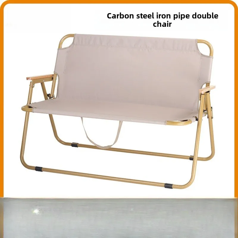 

Recreational Backrest Picnic Recliner Camping Folding Chair Convenient Beach Chair Outdoor Double Chair