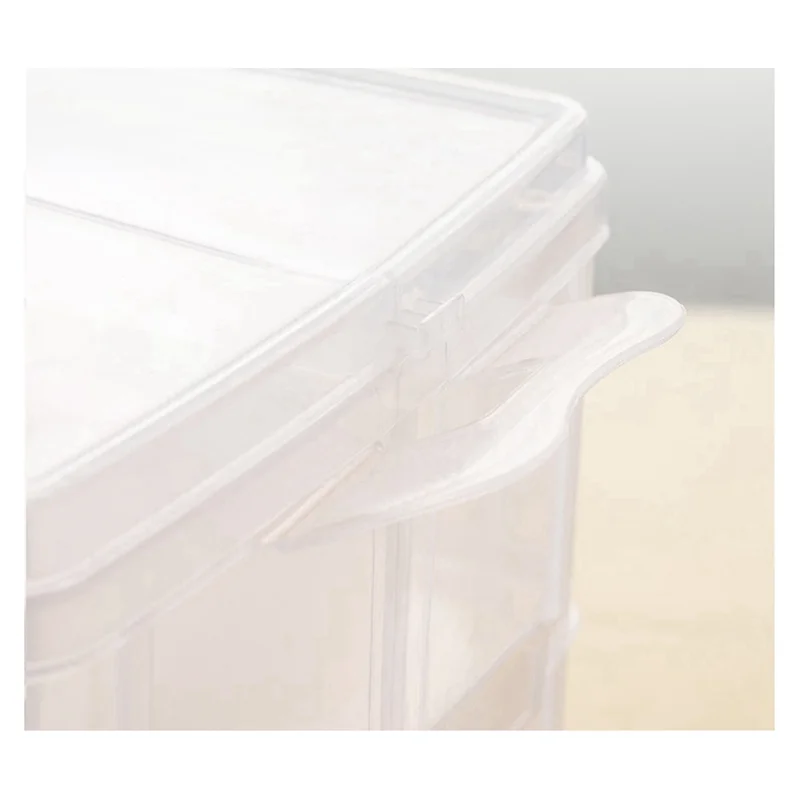 

TFORU-Arts, Crafts And Jewelry Organizer Multi Layer Storage Box With 30 Adjustable Compartments