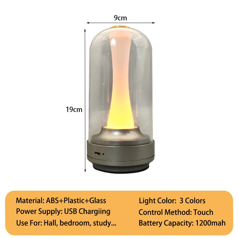 KFV LED Bedlampje Oplaadbaar Nachtlampje Aanraakbediening Waterdicht Sfeerlicht Voor Thuis Bedside Bar Bureau Buiten Decor Nachtlamp