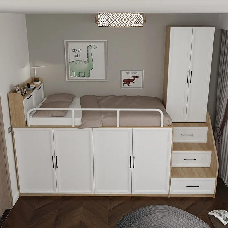 Multifunctional combination bed cloakroom wardrobe bed integrated