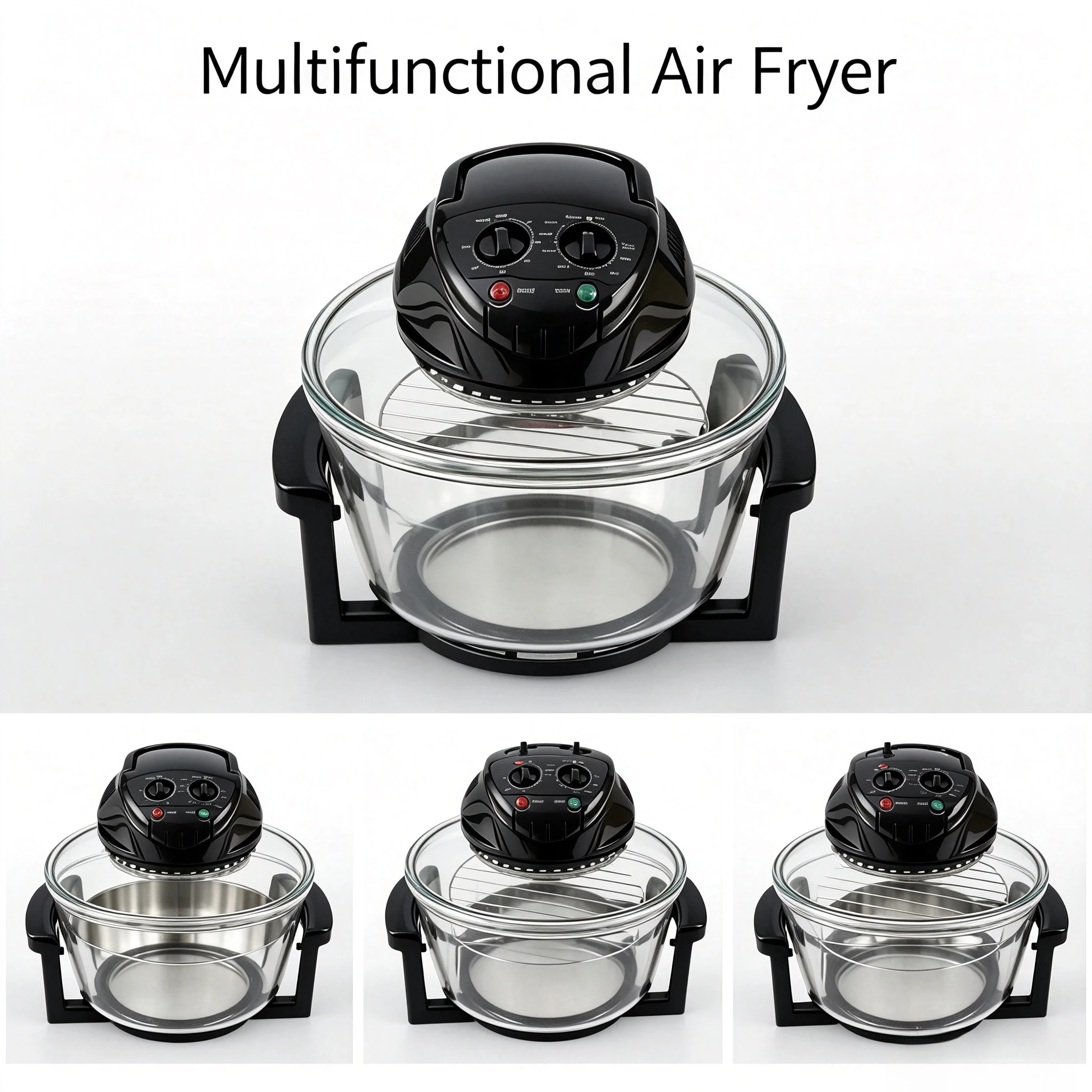 20L Multifunctional Large‑Capacity Household Light Wave Furnace, Glass Air Fryer Electric Fryer, Multi‑function Cooking Machine