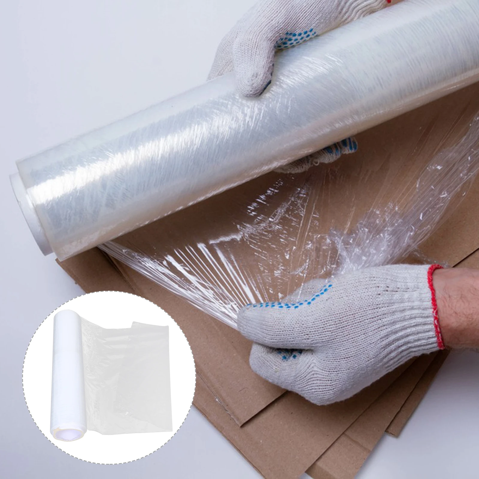 45Cm Wide Stretch Roll For Packaging Moving Shrink Cling Plastic Industrial Strength Hdpe Clear Protective For Furniture Luggage