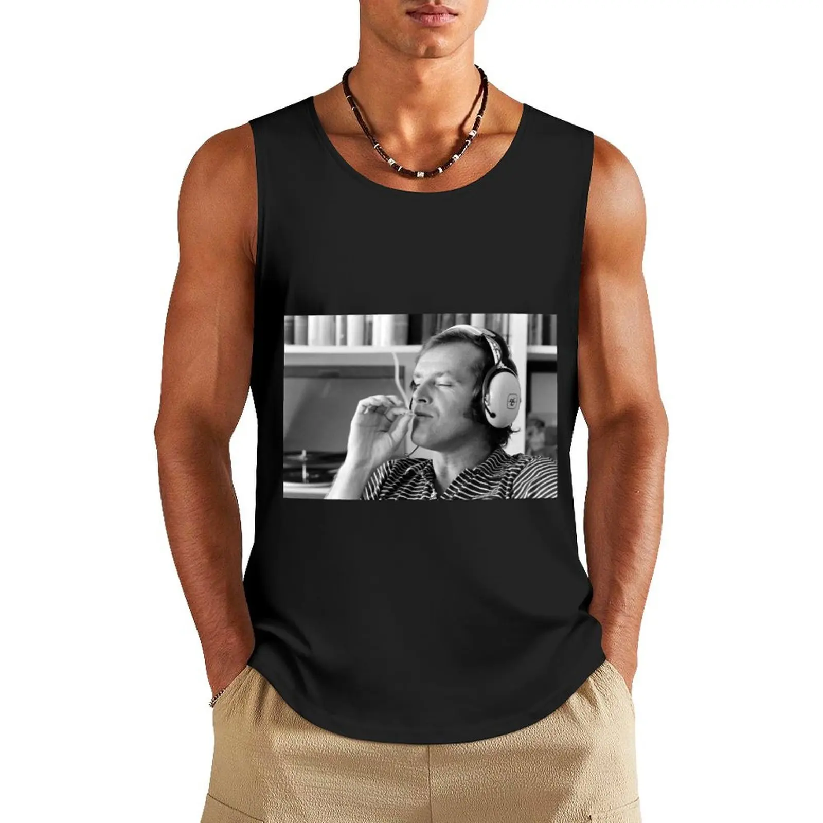 Jack Nicholson Smoking Tank Top plain t-shirt gym clothes men