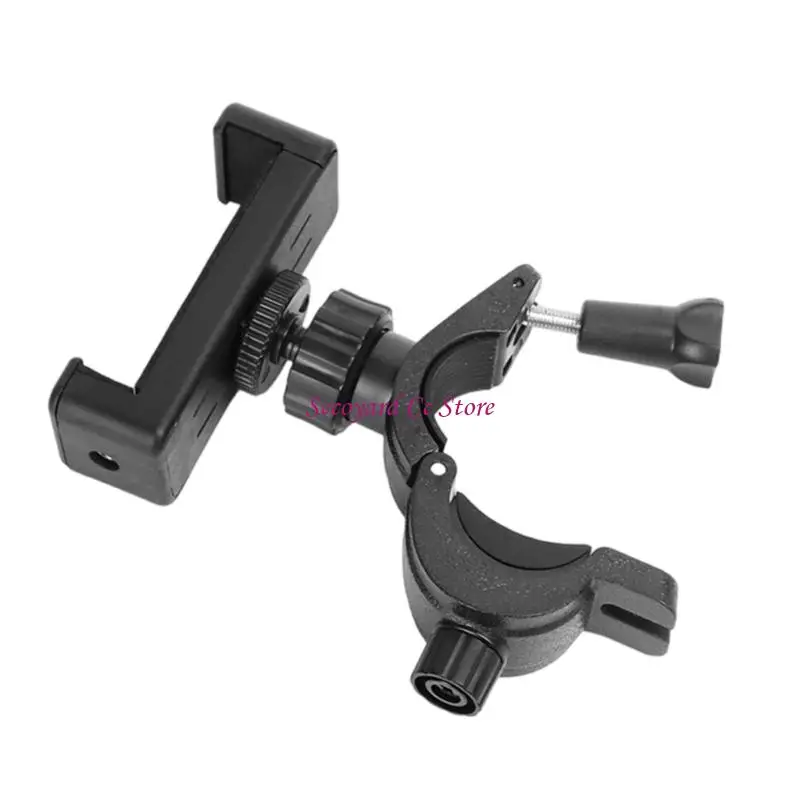 N3UC Rotatable Smartphone Holder For Mic Stands Tripod Phone Mount Brackets Expansion Clamp For Vloggings Video