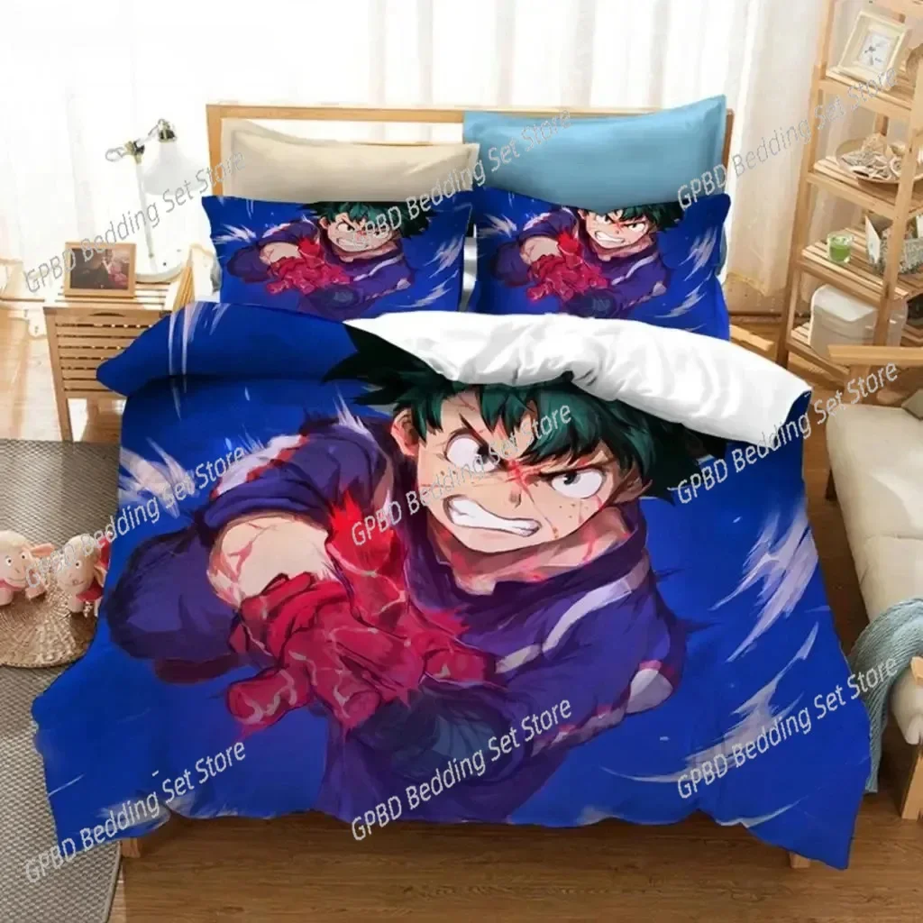 Anime My Hero Academia 3D Bedding Set Duvet Cover Pillowcases Single Twin Full Queen King Size Home Decor Quilt Boys Gift
