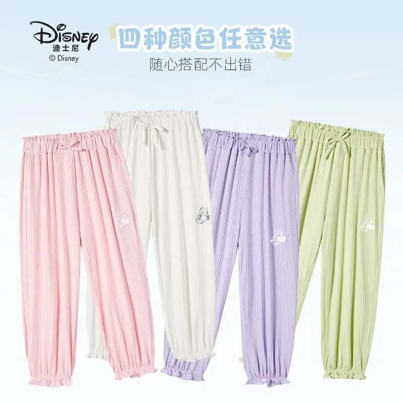 

Disney Minnie Children's Mosquito Pants 2024 Summer New Midsize Kids Mickey Sports Trendy Loose Comfortable Casual Pants