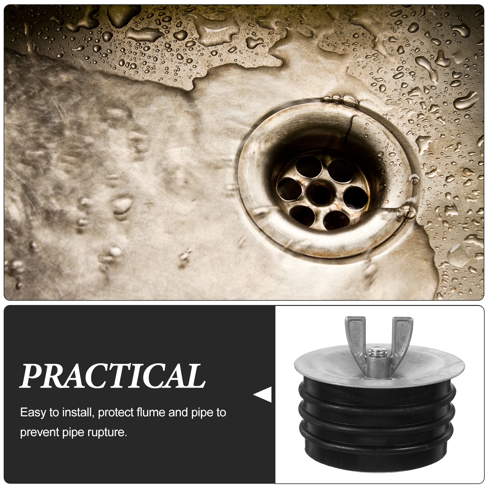 

Steel Mechanical Test Plug Galvanized Screw Wing Nut Secure Seal for Sink Pool Sewer Pipe Drain Twist Plug Sewer Clean Out Cap