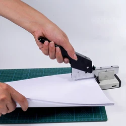 Big Heavy Type Metal Stapler Bookbinding Stapling 120 Sheet Capacity Office Tools Fit Staples(Pins) 23/13, 23/10,23/8,23/6 Set