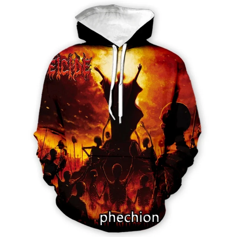 phechion New Fashion Men/Women DEICIDE Band 3D Printed Casual Sweatshirt Hoodies Streetwear Men Loose Sporting Hoodies H07