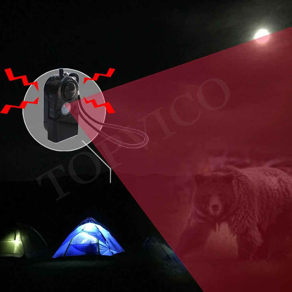 Topvico alarma de Camping 3 uds viaje portátil Mini PIR Sensor de movimiento por infrarrojos Detector 120dB inalámbrico seguridad del hogar antirrobo