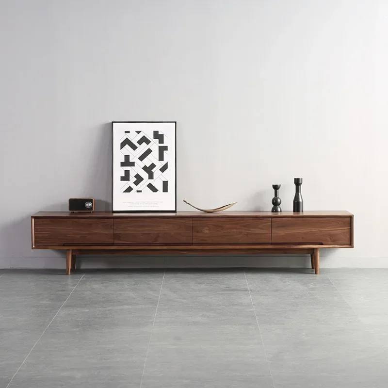 Черный орех, журнальный столик из массива дерева, белого дуба, боковой шкаф для телевизора, шкафчик для журналов, простой современный шкаф для хранения