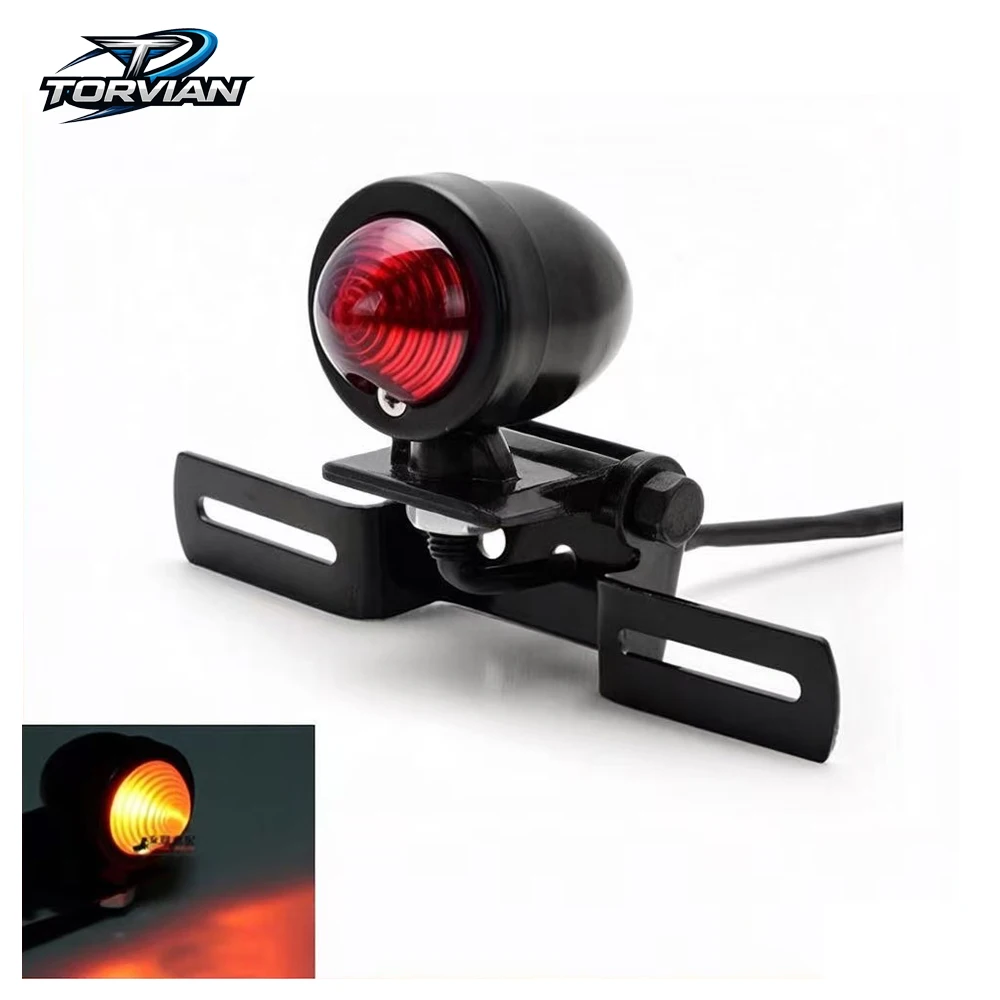 Torvian Universal Motobike Light Bulb Tail Lights Tailgate Lights Trailer Light with Lighted License Plate Holder