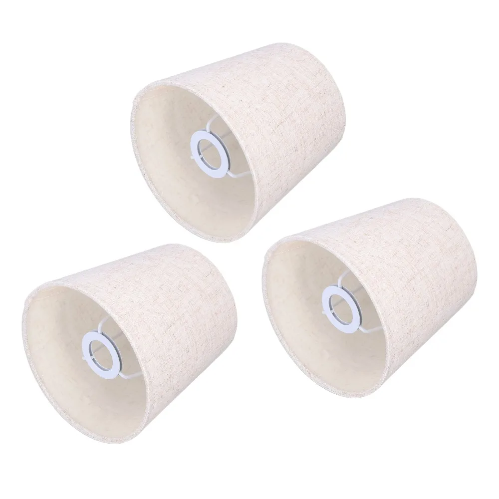 3PCS Modern Fabric Lampshade Clip On Design 4.3 inch Height Chandelier Lamp Shades Wall Lamp Shade Indoor Lamp