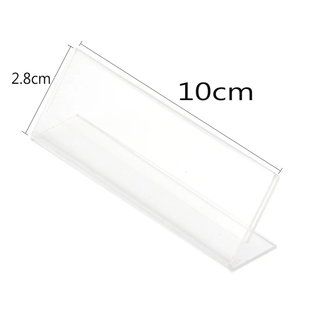 Acrylic 1.5mm Acrylic Clear Plastic Desk Sign Label Frame Price Tag Display Paper Card Holders