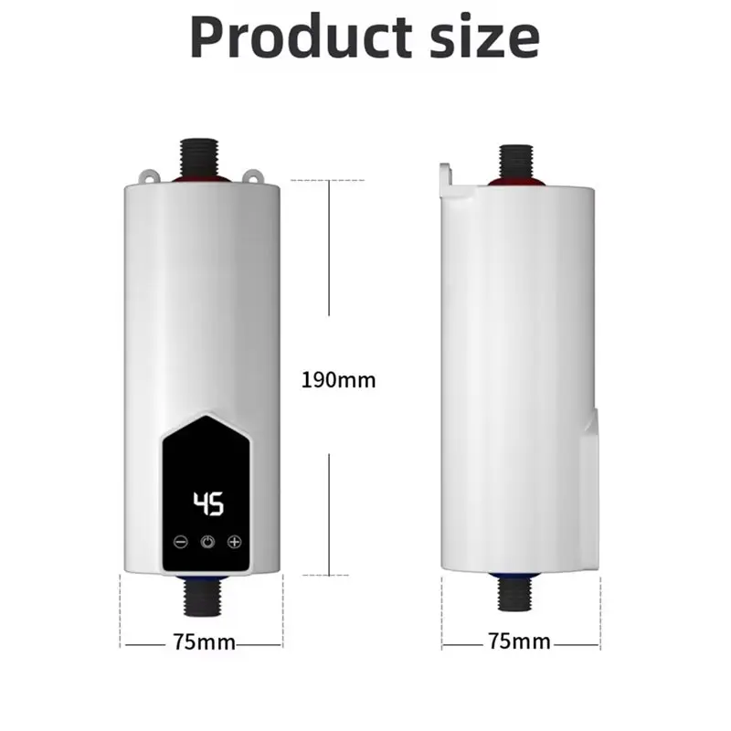 【NEW A39M】 Instant Water Heater 220V 5500W Portable Electric Heaters For Bathroom Hot Water Shower And Home Kitchen EU Plug