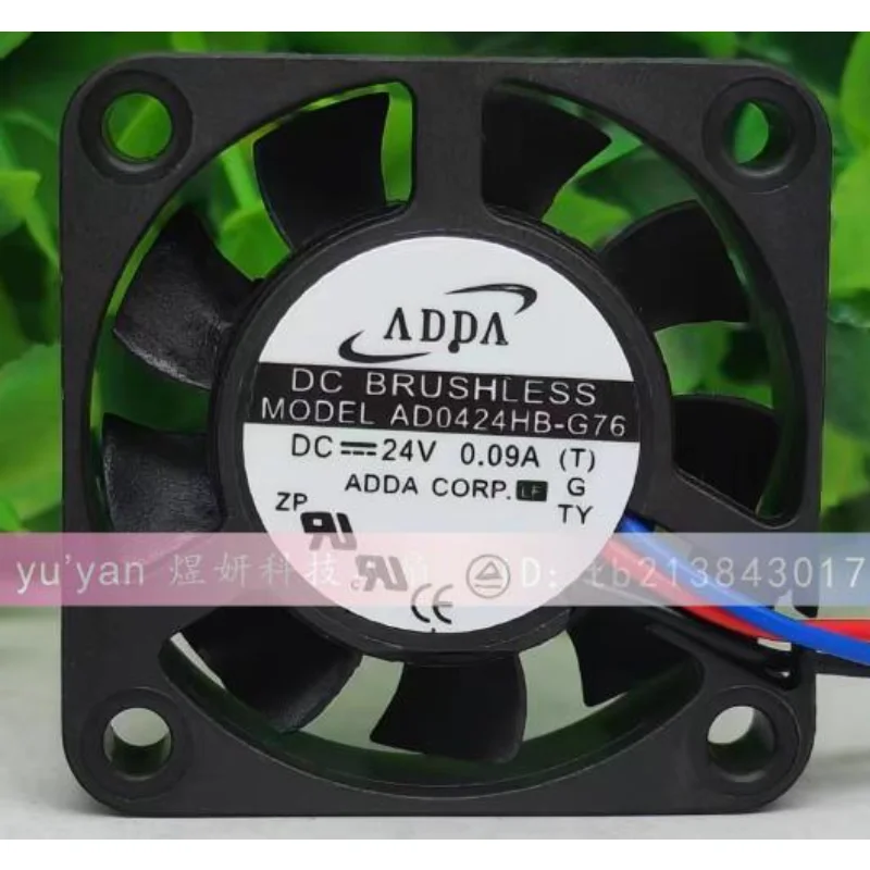 New CPU Fan for ADDA AD0424HB-G76 24V 0.09A Mute Cooler Fan 4010 4CM 40*40*10mm