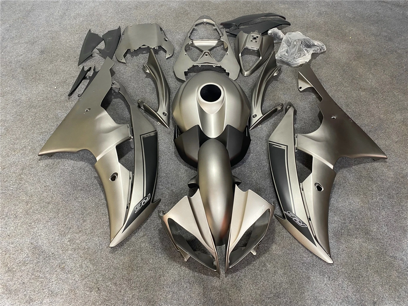 Motorcycle Fairing Kit for Yamaha R6 08-16 YZF600 2008 2009 2010 2011 2012 2013 2014 2015 2016 Fairing matte gray Black