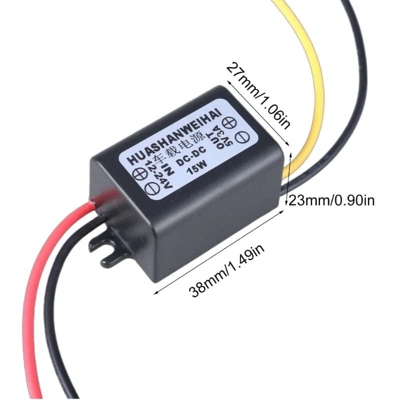 وحدة إخراج DC12V-24V إلى 5V تقلل الفولتية ومنظم محولات طاقة السيارة
