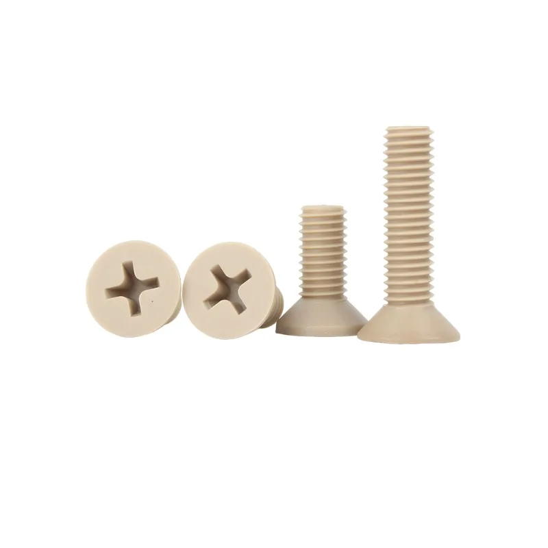 M1.2 M1.4 M1.6 M2 M2.5 M3 M4 M5 M6 M8 PEEK High-Temperature Resistant Cross Recessed Countersunk Head Machine Screw