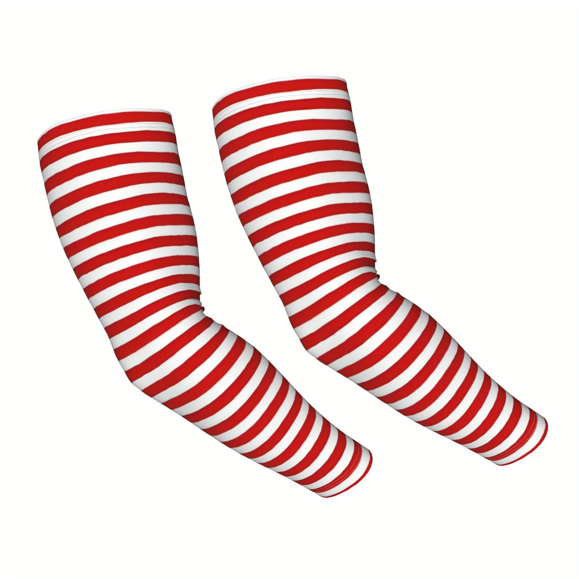 

Slim Red And White Striped Sleeves Designed to Keep Your Arms Cool