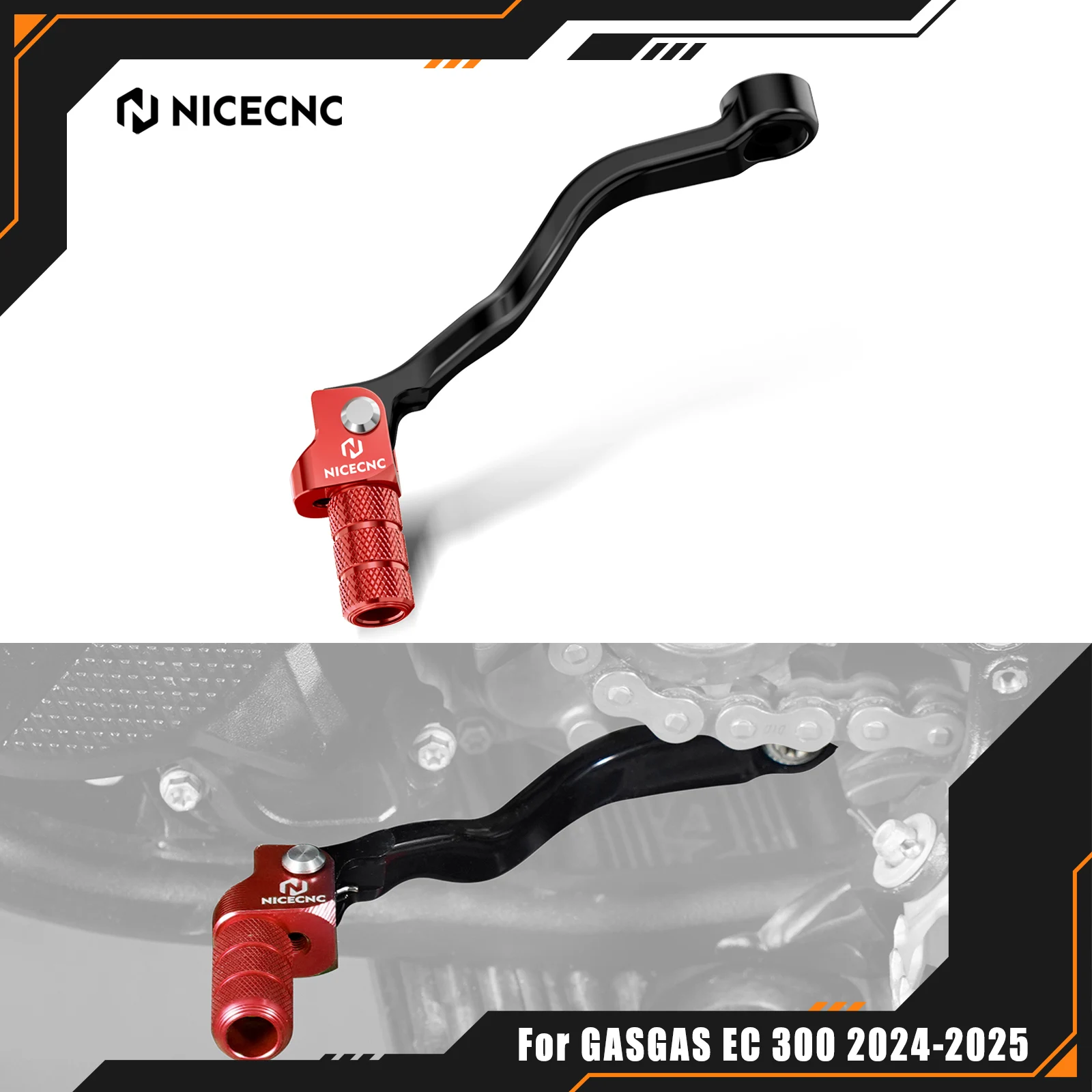 

NICECNC For GasGas EC 300 2024-2025 EC 250 MC 125 EX 250 Forged Shift Shifter Lever For KTM EXC 300 EXC 250 For Husqvarna TE 300
