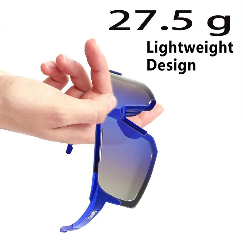 Riesige Langstrecken-Fahrradbrille, superleicht, für Herren und Damen, beschlagfrei, UV400-Schutz, MTB-Fahrradbrille mit Etui – Detail 7