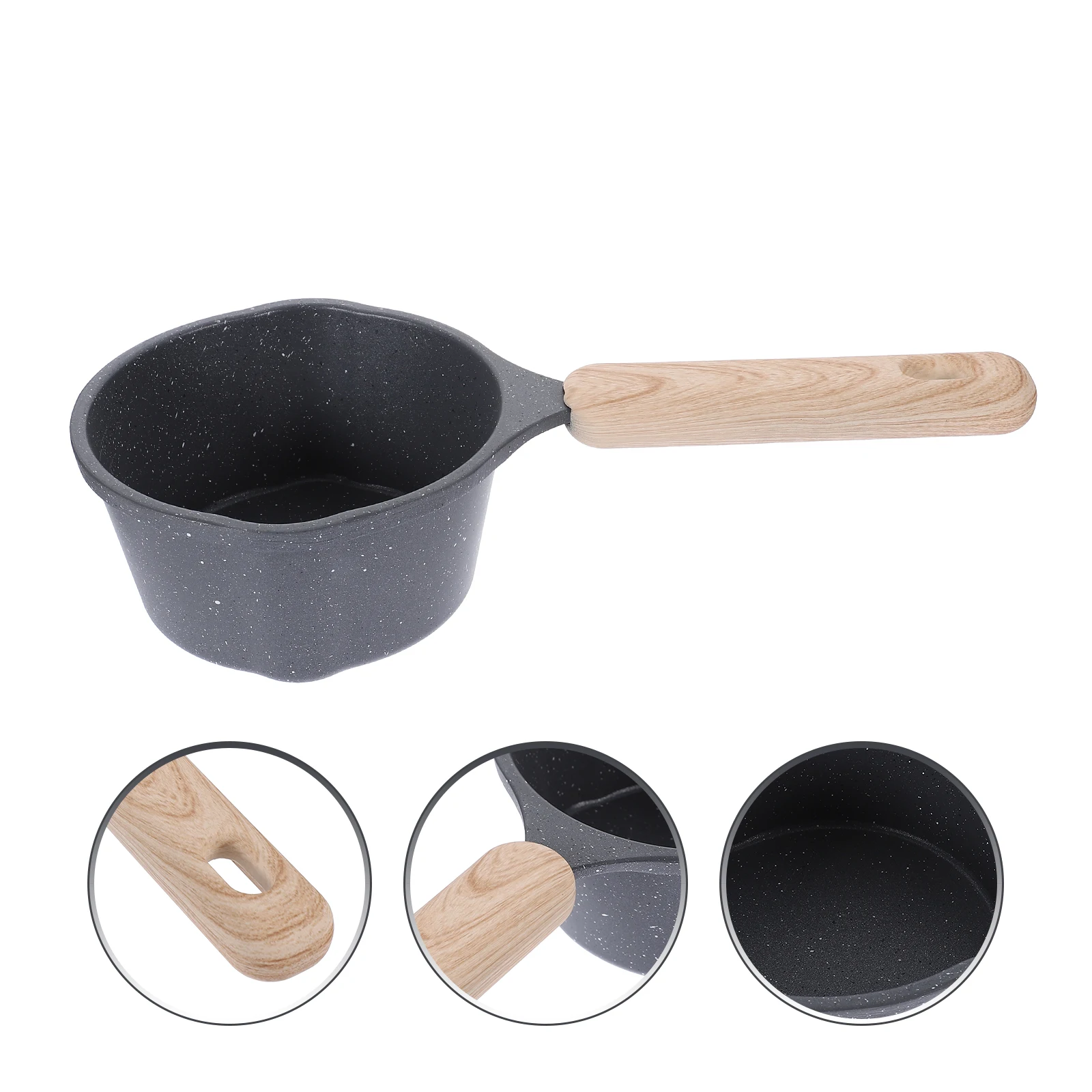

Multi Functional Non Stick Sauce Pan Small Deep Oil Heating Kitchen Cookware Portable Mini Pan Coating Easy Cleaning