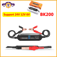 KONNWEI BK100 BK200 Battery Tester Car Charger 12V 24V 6V Inspection Tools Battery Analyzer 2000 CCA Charging Cranking Test Tool